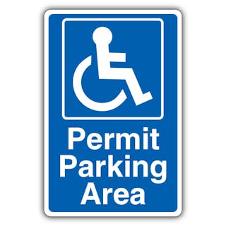 Permit Parking Area - Mandatory Disabled - Blue