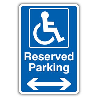 Reserved Parking - Mandatory Disabled - Blue Arrow Left/Right