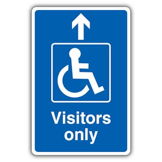 Visitors Only - Mandatory Disabled - Arrow Up