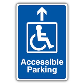 Accessible Parking - Blue Arrow Up