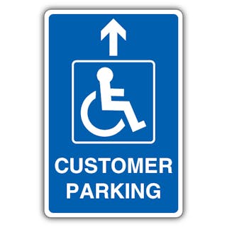 Customer Parking - Mandatory Disabled - Arrow Up