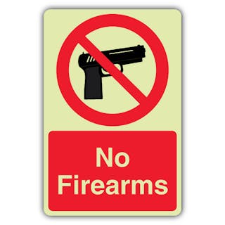 Photoluminescent No Firearms