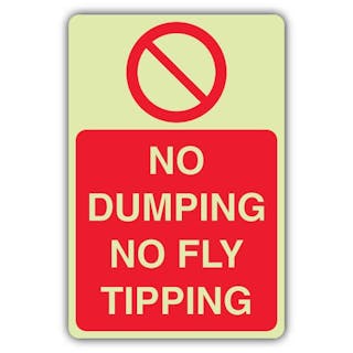 GloReflect No Dumping - No Fly Tipping