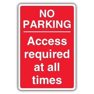 No Parking Access Required - Red