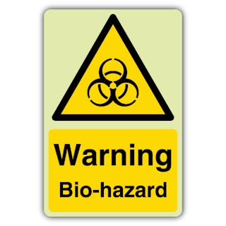 Photoluminescent Warning Bio-Hazard