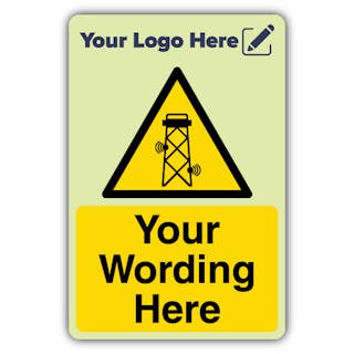 RF Radiation Trasmitter - Portrait - Your Logo Here