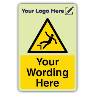 Risk of Falling - Portrait - Your Logo Here