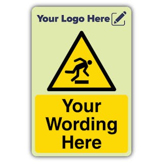 Trip Hazard - Portrait - Your Logo Here