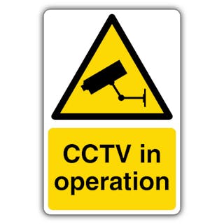 CCTV In Operation - CCTV Triangle - Large