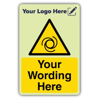 Motor Starts And Stops Automatically - Portrait - Your Logo Here