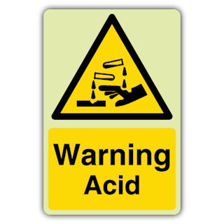 Photoluminescent Warning Acid