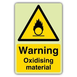 Photoluminescent Warning Oxidising Material