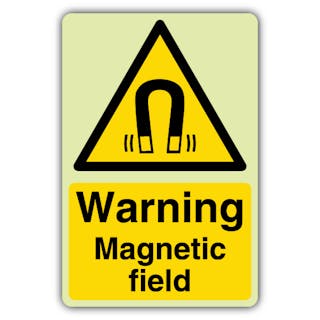 Photoluminescent Warning Magnetic Field