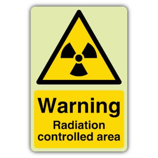 Photoluminescent Warning Radiation Controlled Area