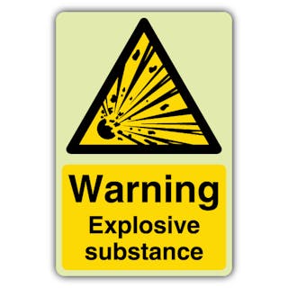 Photoluminescent Warning Explosive Substance