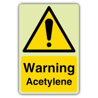 Photoluminescent Warning Acetylene