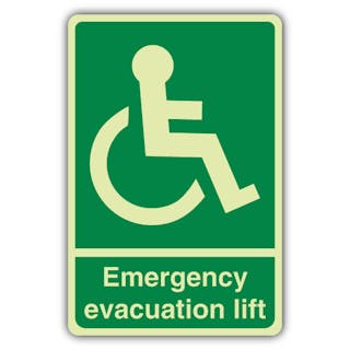 Photoluminescent Emergency Evacuation Lift