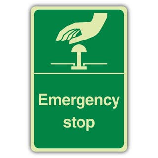 Photoluminescent Emergency Stop