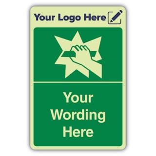 Emergency Break Glass - Portrait - Your Logo Here