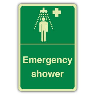 Photoluminescent Emergency Shower