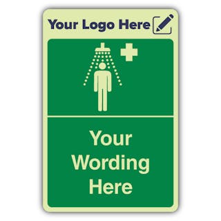 Emergency Shower - Portrait - Your Logo Here