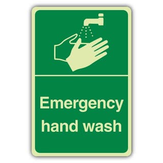 Photoluminescent Emergency Hand Wash