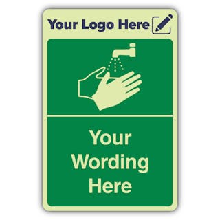 Emergency Hand Wash - Portrait - Your Logo Here