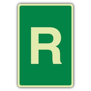 Photoluminescent R Label -  Full Green