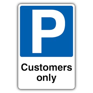 Customers Only - Mandatory Blue Parking 