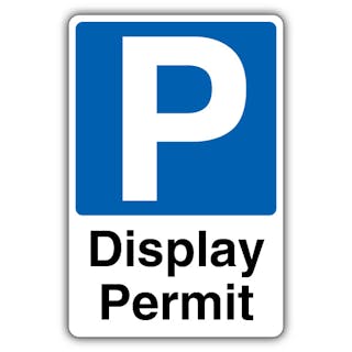 Display Permit - Mandatory Blue Parking