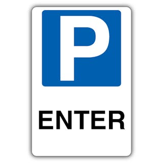 Enter - Mandatory Blue Parking 