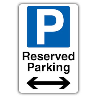 Reserved Parking - Blue Parking - Arrow Left/Right