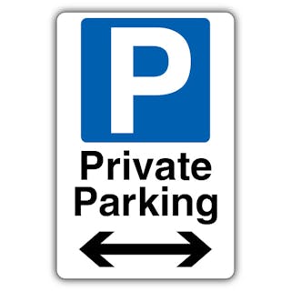 Private Parking - Mandatory Blue Parking - Arrow Left/Right