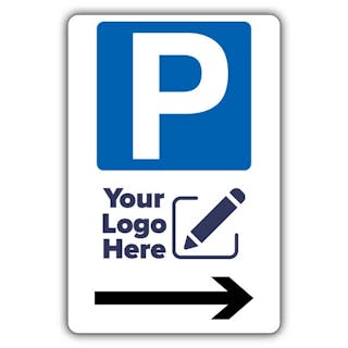Large Parking Icon Arrow Right - Your Logo Here
