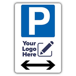 Large Parking Icon Arrow Left/Right - Your Logo Here