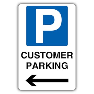 Customer Parking - Mandatory Blue Parking - Arrow Left