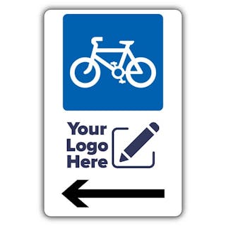 Large Bicycle Parking Icon Arrow Left - Large Your Logo Here