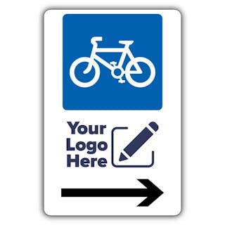 Large Bicycle Parking Icon Arrow Right - Large Your Logo Here