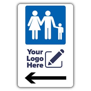 Large Family Parking Icon Arrow Left - Your Logo Here