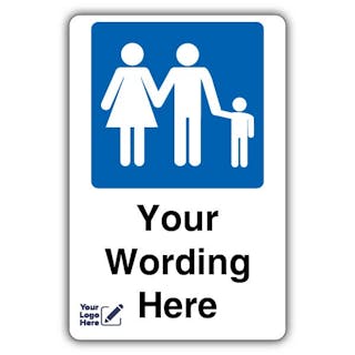 Large Family Parking Icon Custom Wording - Your Logo Here