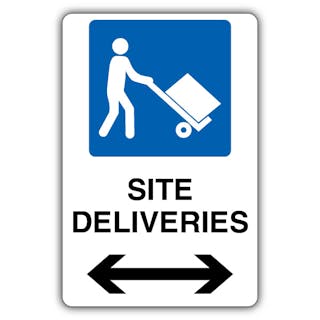 Site Deliveries - Mandatory Loading Vehicle - Arrow Left/Right