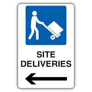 Site Deliveries - Mandatory Loading Vehicle - Arrow Left
