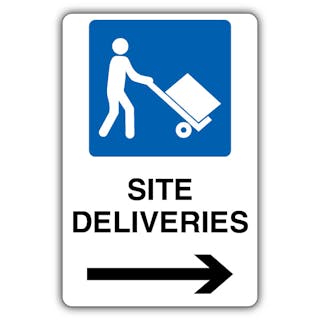 Site Deliveries - Mandatory Loading Vehicle - Arrow Right