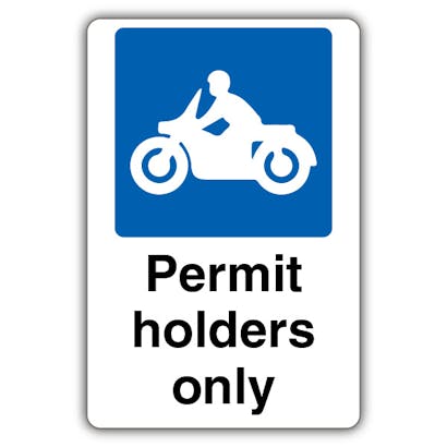 Permit Holders Only - Motorcycle Parking, Permit, Reserved Parking