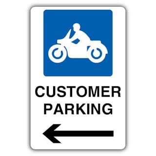 Customer Parking - Mandatory Motorcycle Parking - Arrow Left