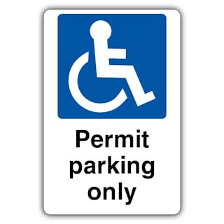 Permit Parking Only - Mandatory Disabled