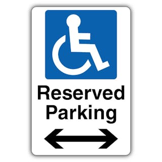 Reserved Parking - Mandatory Disabled - Arrow Left/Right