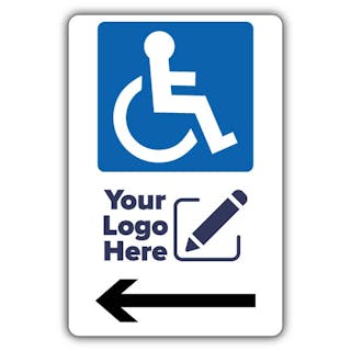 Large Disabled Parking Icon Arrow Left - Your Logo Here