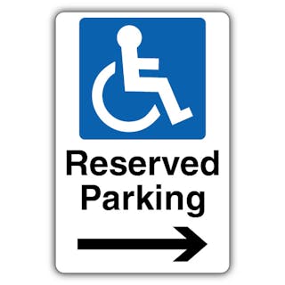 Reserved Parking - Mandatory Disabled - Arrow Right