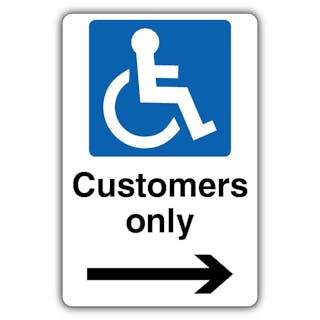 Customers Only - Mandatory Disabled - Arrow Right